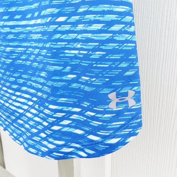 Blue & White Under Armour Mesh Back Athletic Tank - Picture 5 of 6